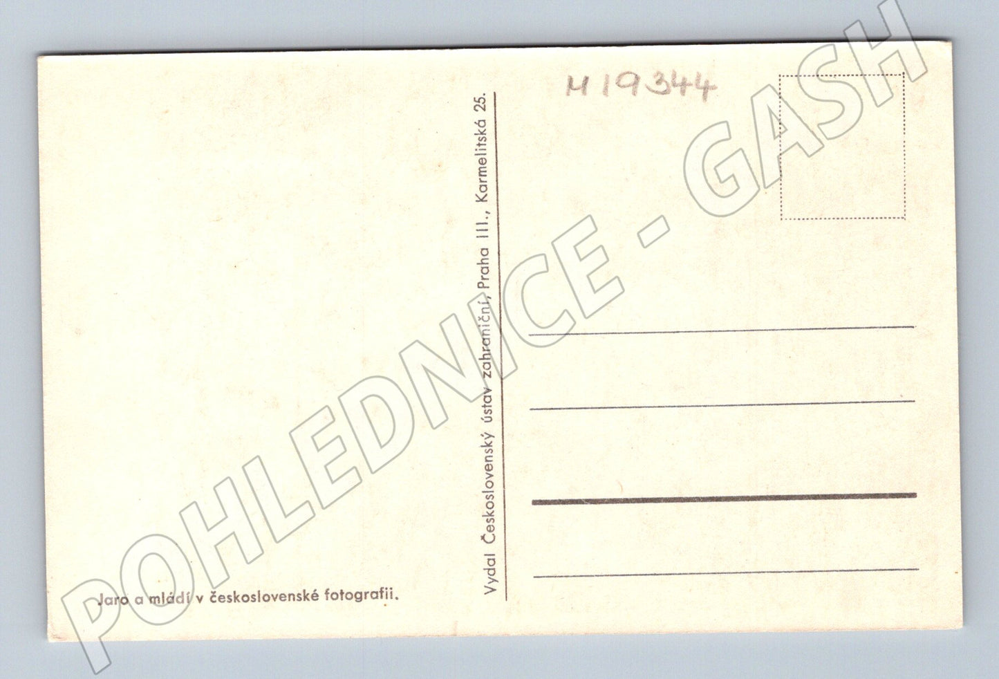 Pohlednice Jaro a mládí černobílá Československo malý formát (M19344)