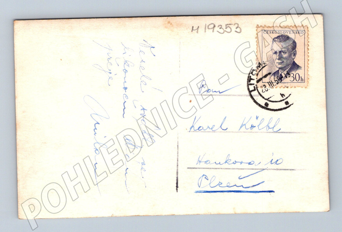 Pohlednice Veselé Velikonoce Československo malý formát do 19 (M19353)