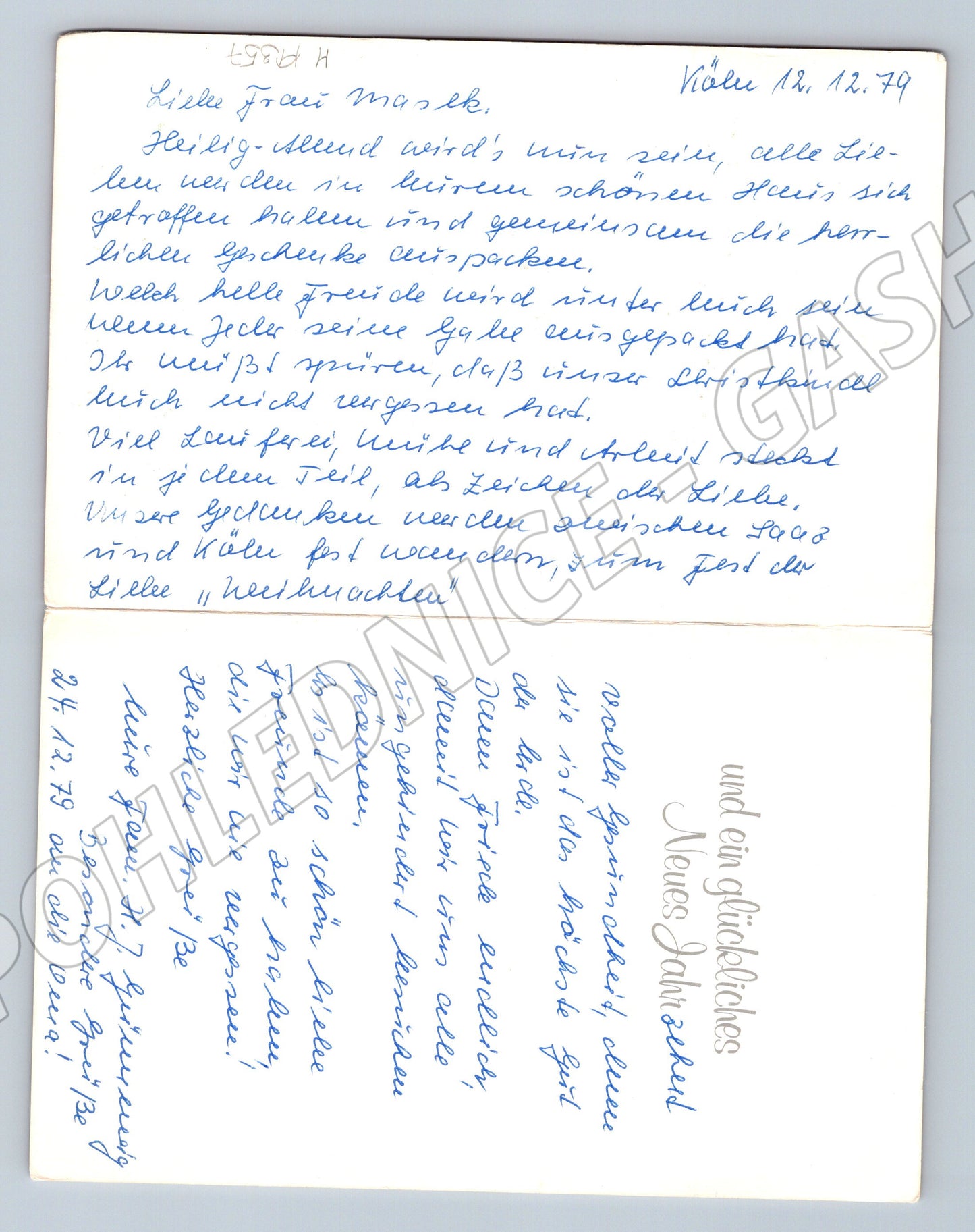 Pohlednice Německo ilustrovaný stromeček 1979 (M19357)