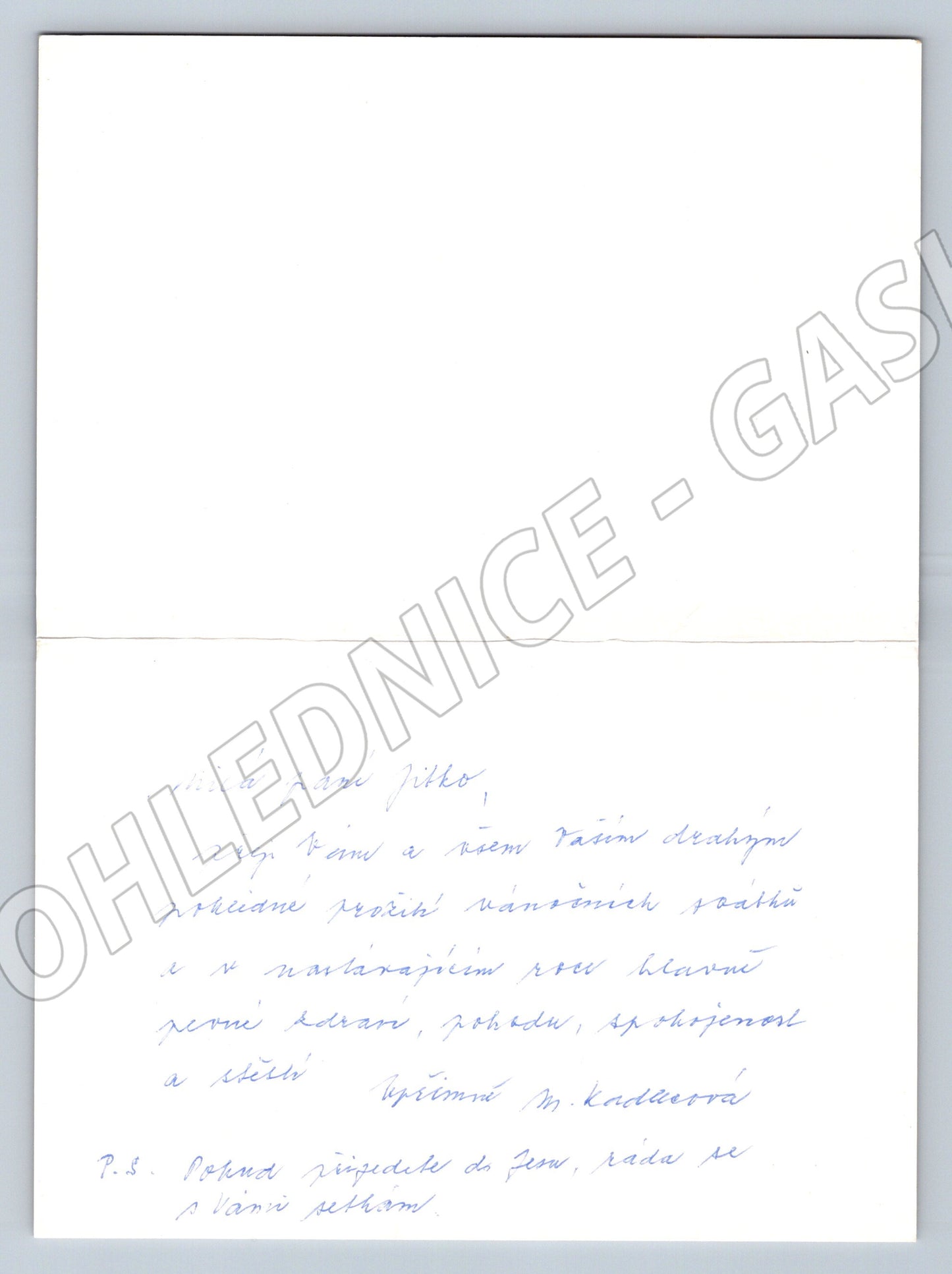 Pohlednice Vánoční Jon Clayton originální malba ústy velký fo (M19365)