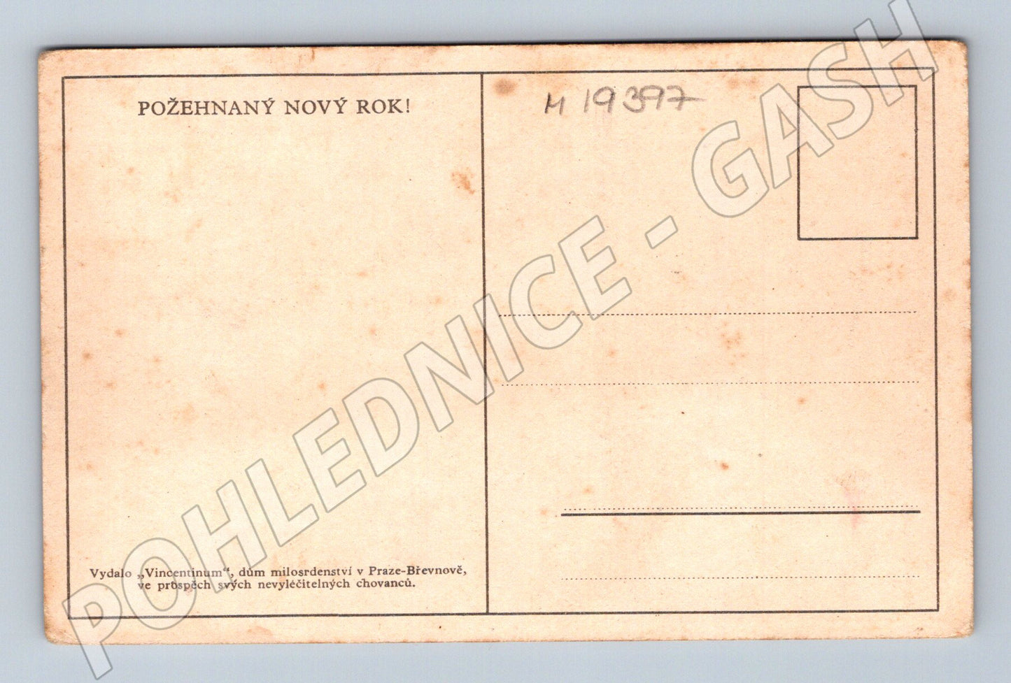 Pohlednice Ježíšek Požehnaný Nový Rok Vincentinum Praha (M19397)