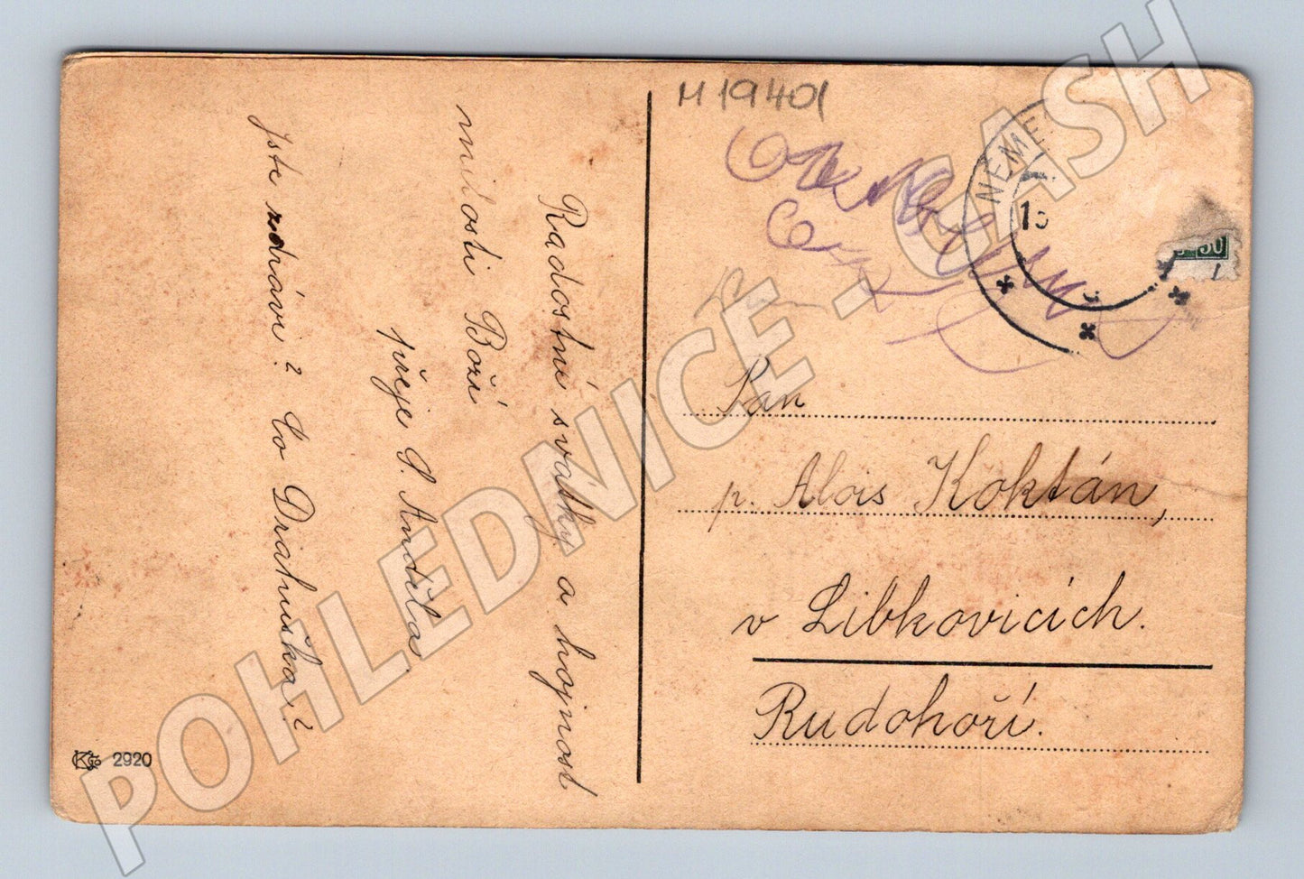 Pohlednice Velikonoční Kristus vzkříšení malý formát před 195 (M19401)