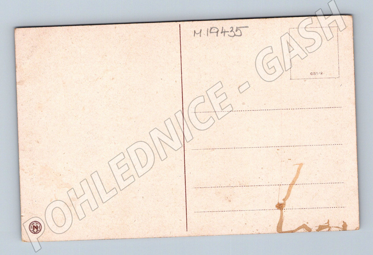 Pohlednice portrét dítěte v postýlce (M19435)