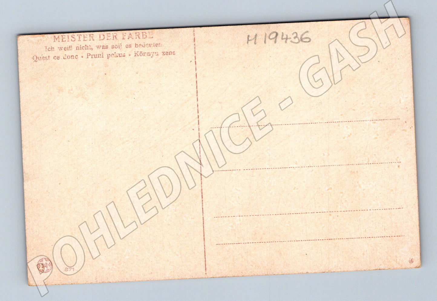 Pohlednice Putto hrající na loutnu Meister der Farbe (M19436)