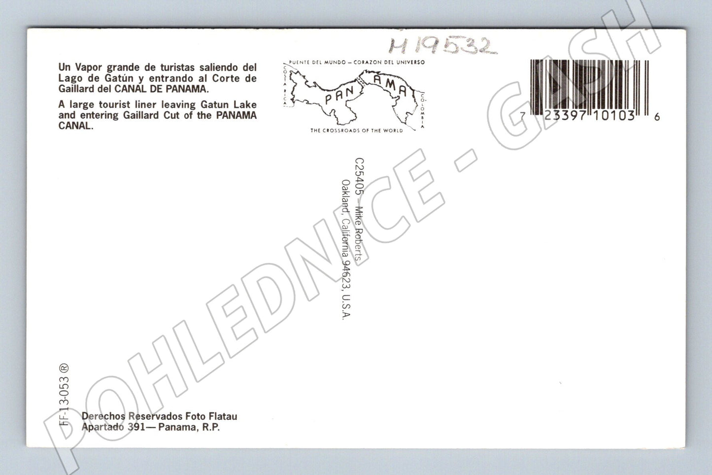 Pohlednice Panamský průplav loď v Gaillardově průplavu (M19532)