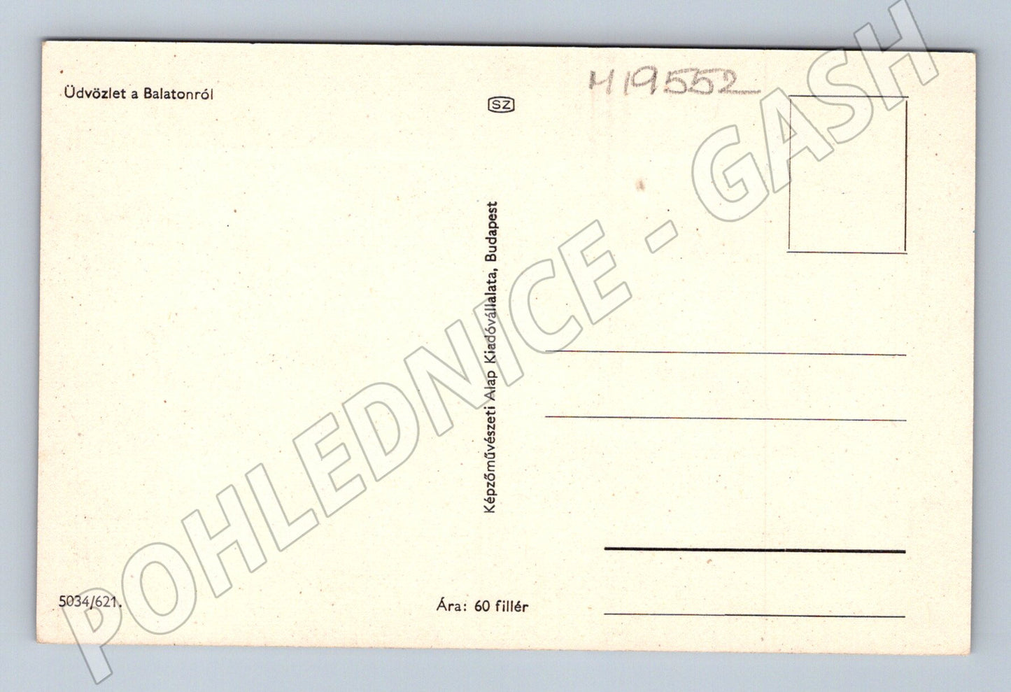 Pohlednice Maďarská vlak Balaton mapka (M19552)