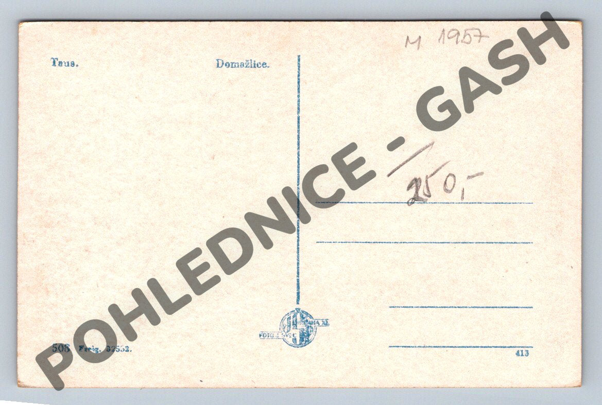 Pohlednice Domažlice historické náměstí (M1957)