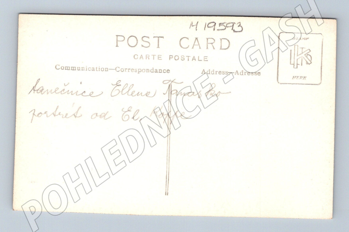 Pohlednice tanečnice Ellene Tanasco portrét od Köhne (M19593)