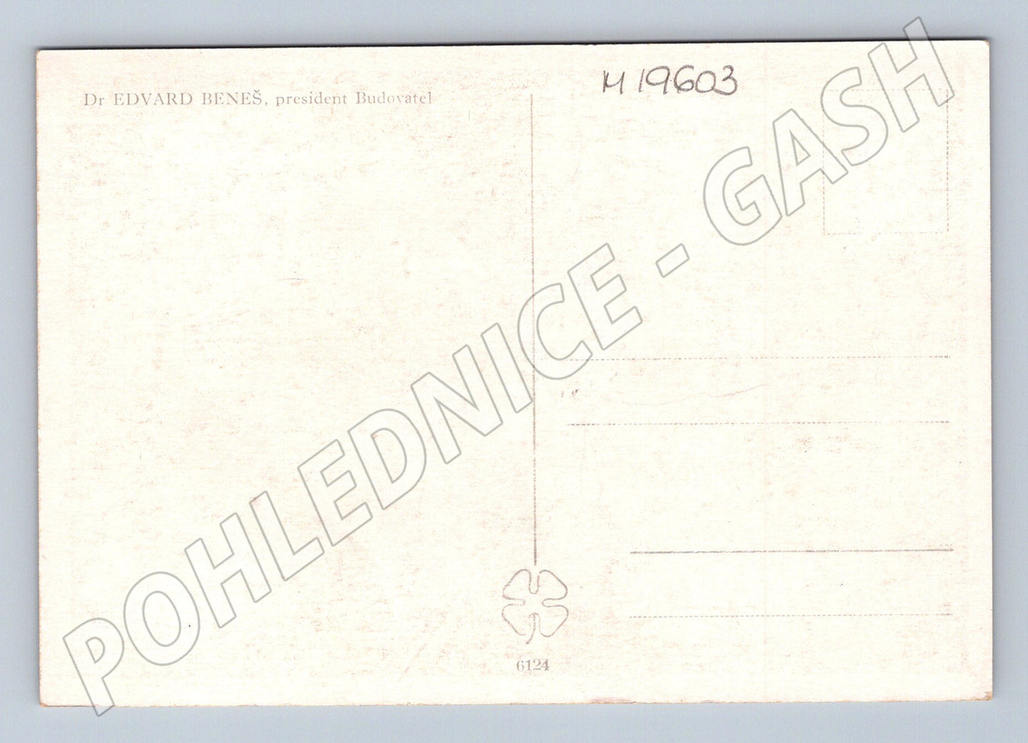 Pohlednice Edvard Beneš prezident přijímá květiny od dívek (M19603)