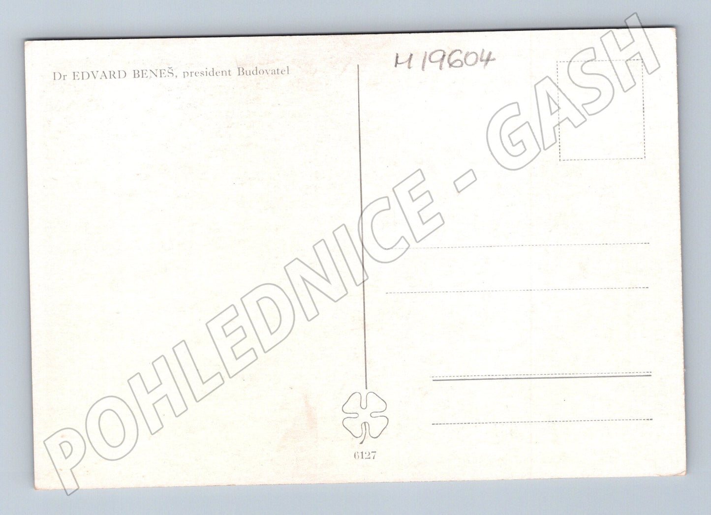 Pohlednice Dr Edvard Beneš prezident Budovatel historická (M19604)