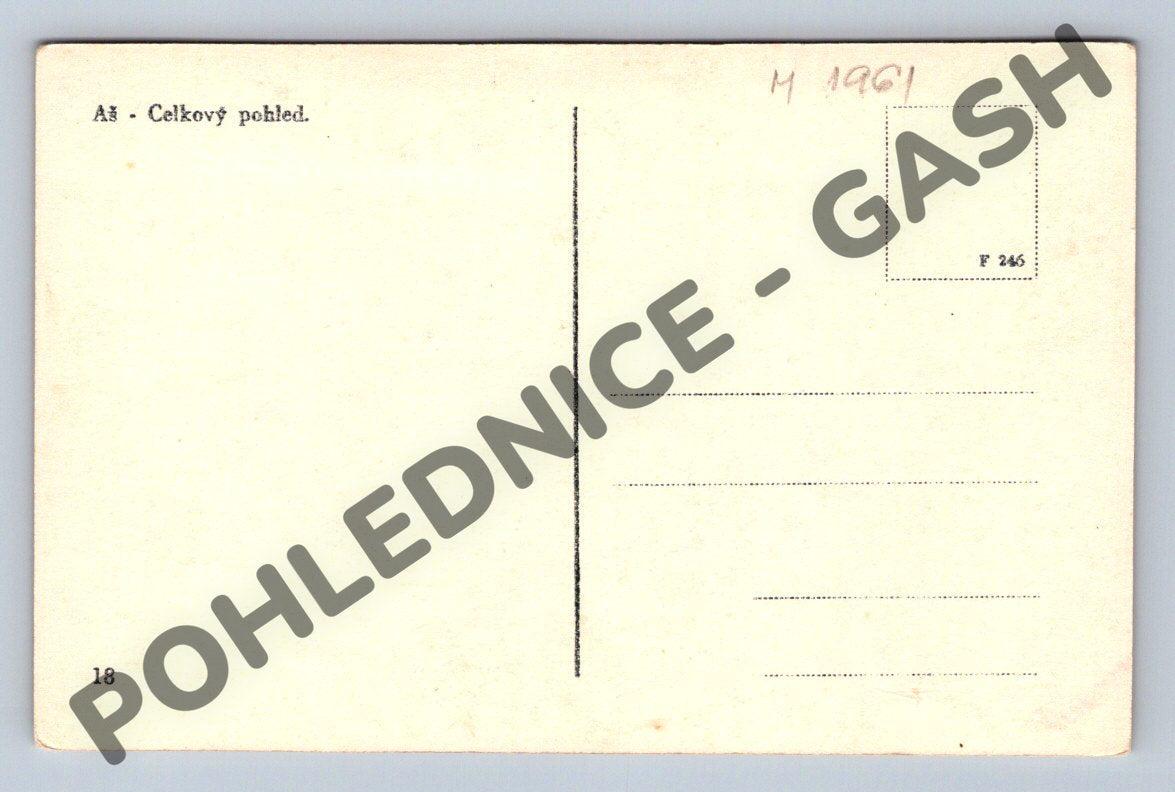 Pohlednice Aš celkový pohled (M1961)