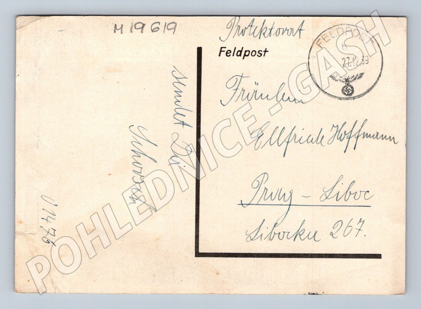 Pohlednice Válečná Feldpost němečtí vojáci vánoční motiv (M19619)