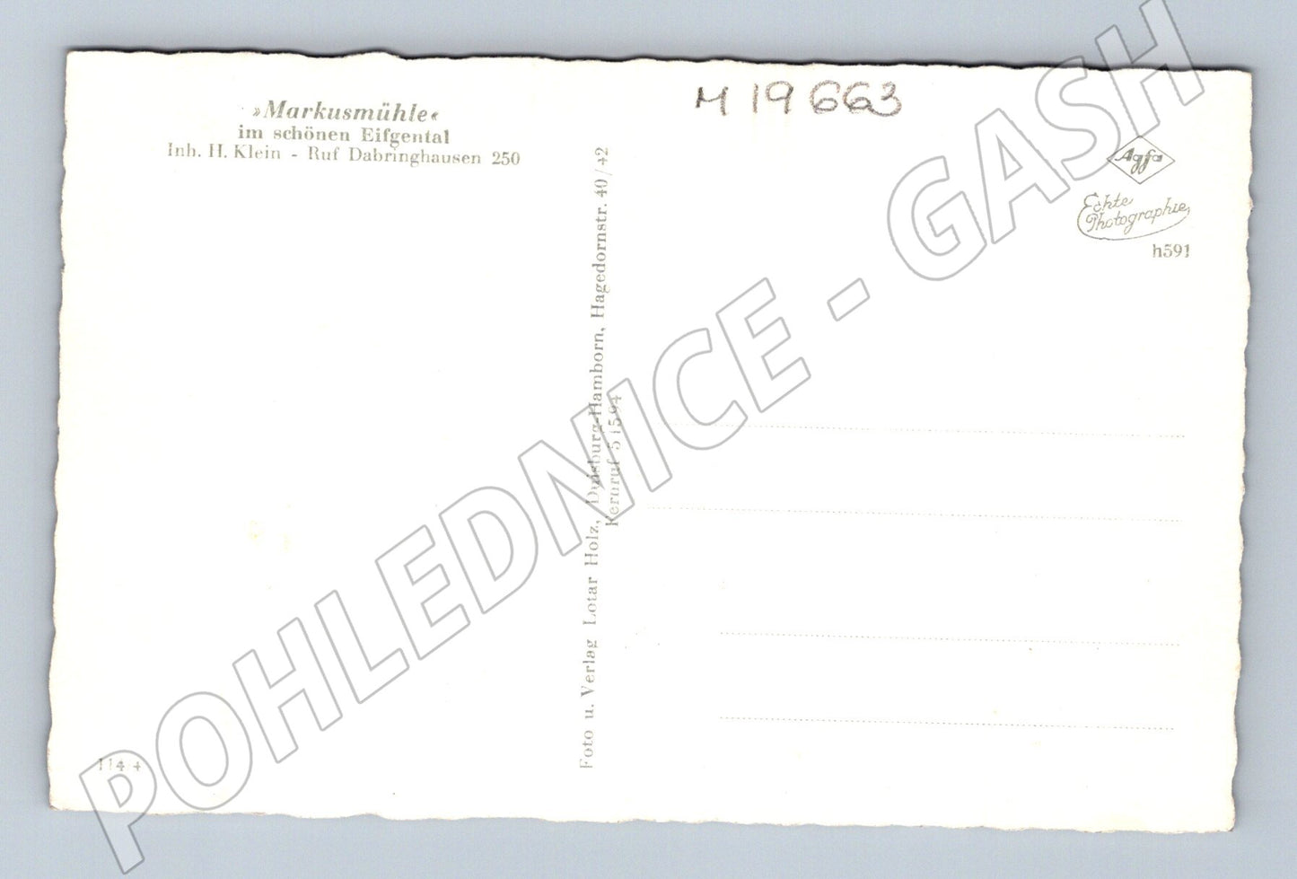 Pohlednice Markusmühle Eifgental loďka na vodě (M19663)