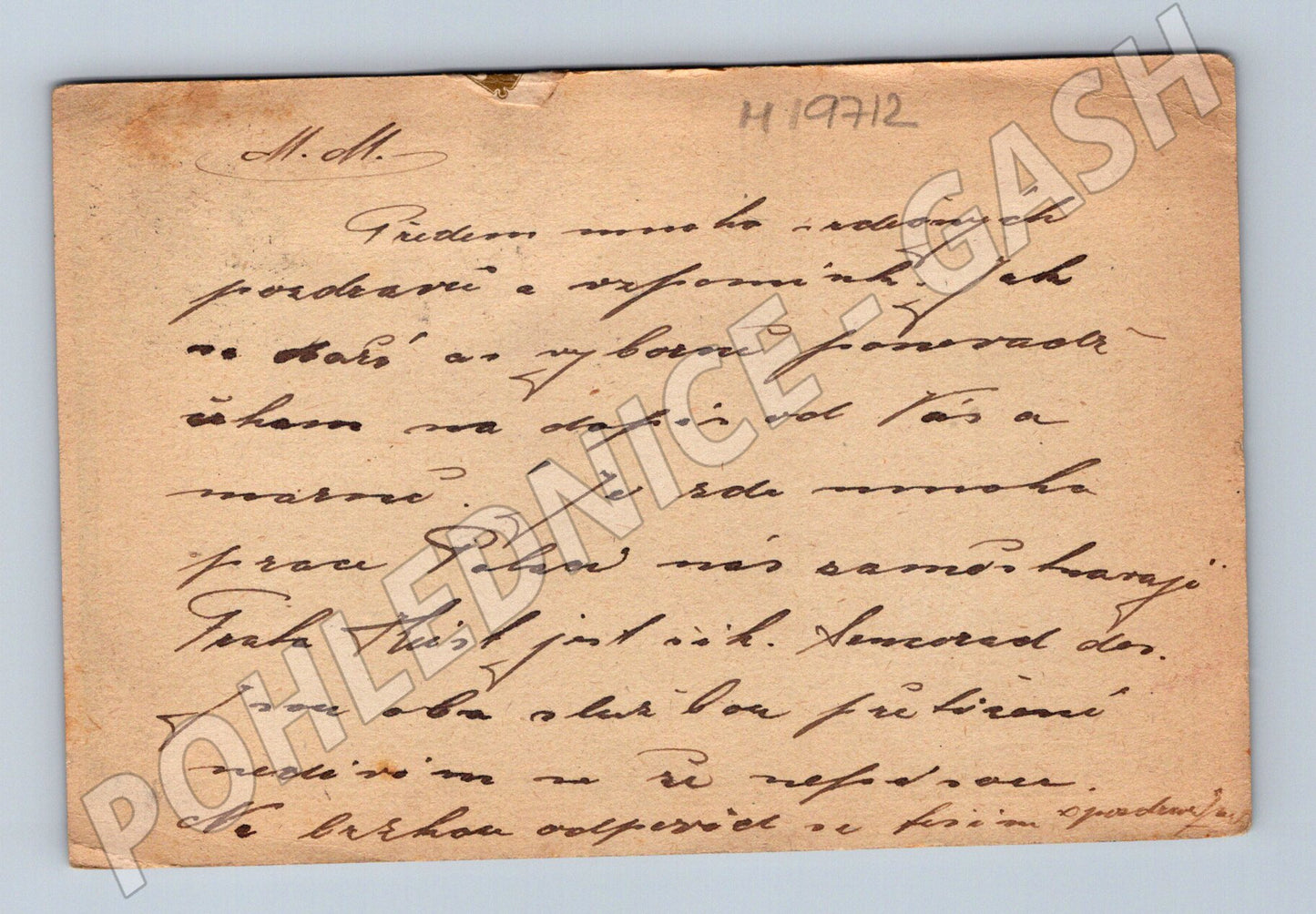 Pohlednice ČR do 1950 Klein-Slomay rukopis známky (M19712)