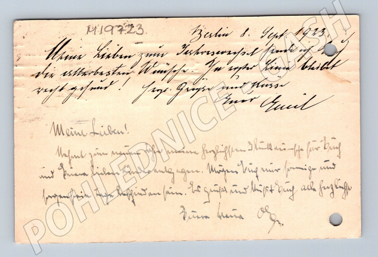 Pohlednice Německo Berlín hyperinflace poštovní razítka známk (M19723)