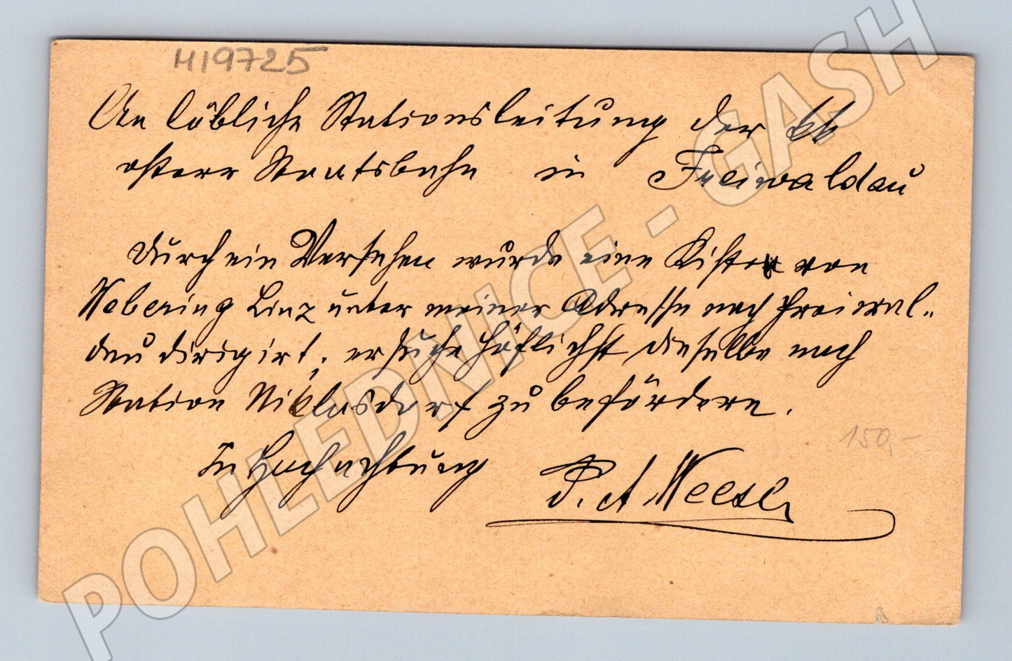 Pohlednice Rakousko-Uhersko korespondenční karta tisk 2 kr ne (M19725)