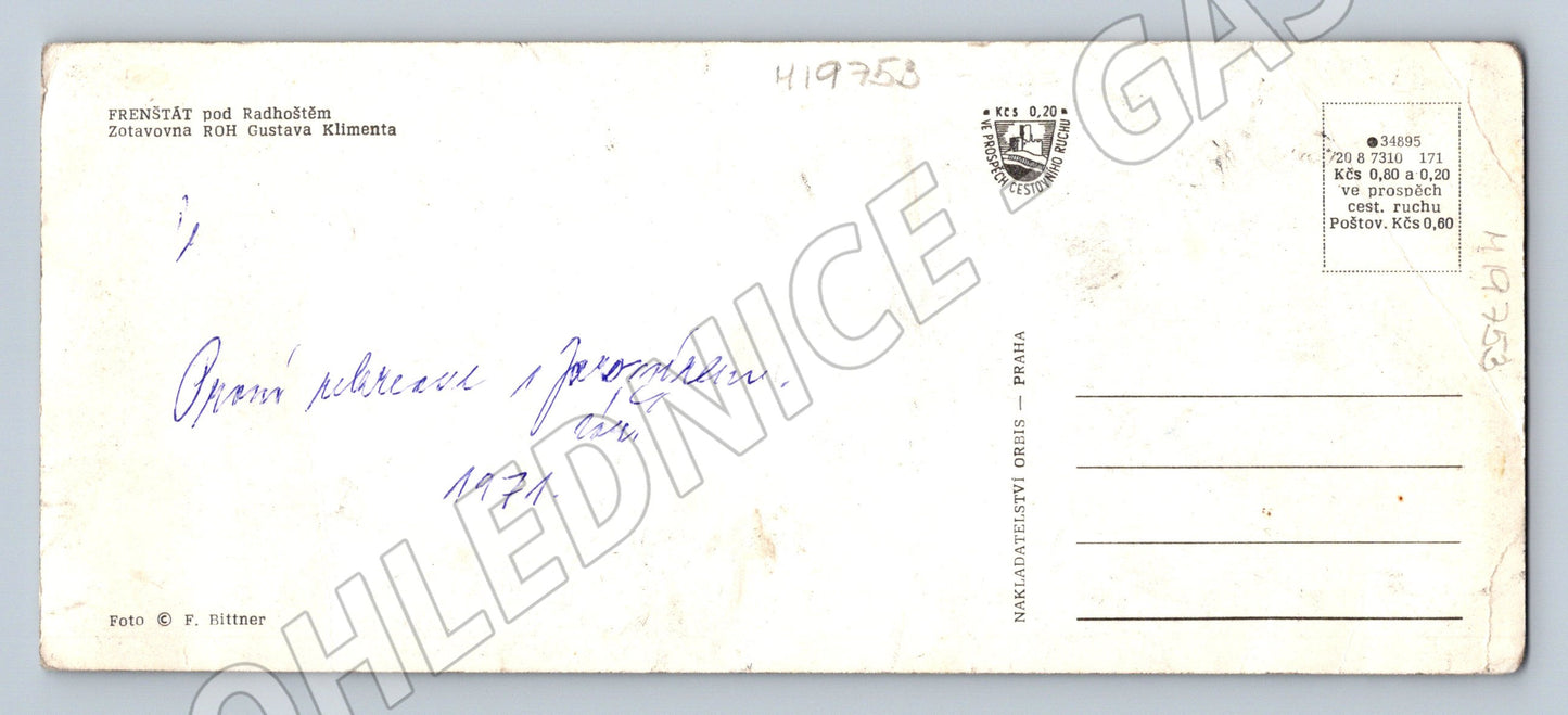Pohlednice Trenčianske Teplice lázně Zelená Žaba Slovensko 19 (M19753)