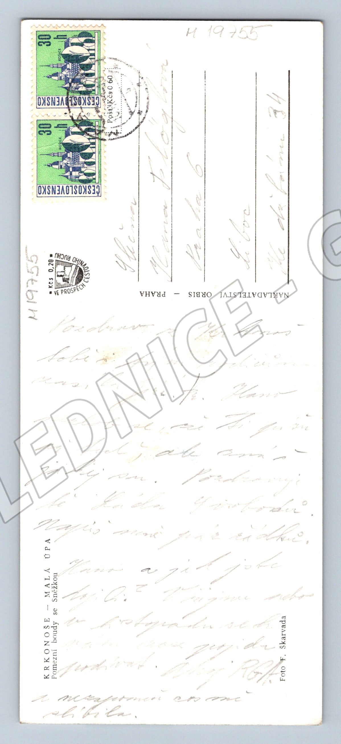 Pohlednice Krkonoše Malá Úpa poštovně prošlá (M19755)