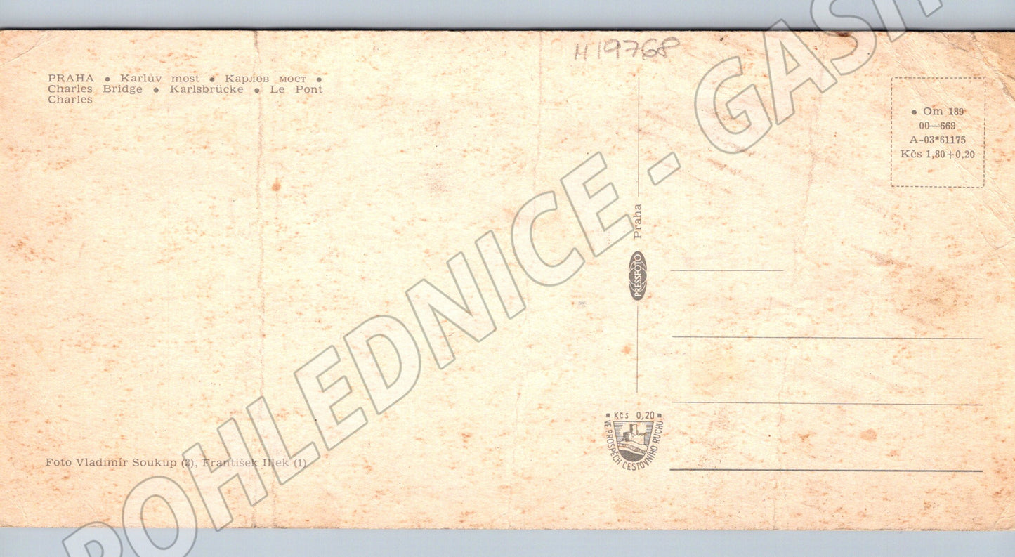 Pohlednice Praha Karlův most více záběrů barevná (M19768)