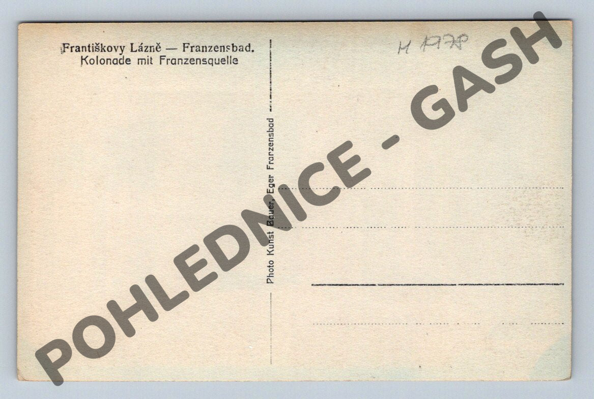 Pohlednice Františkovy Lázně kolonáda Františkův pramen (M1978)