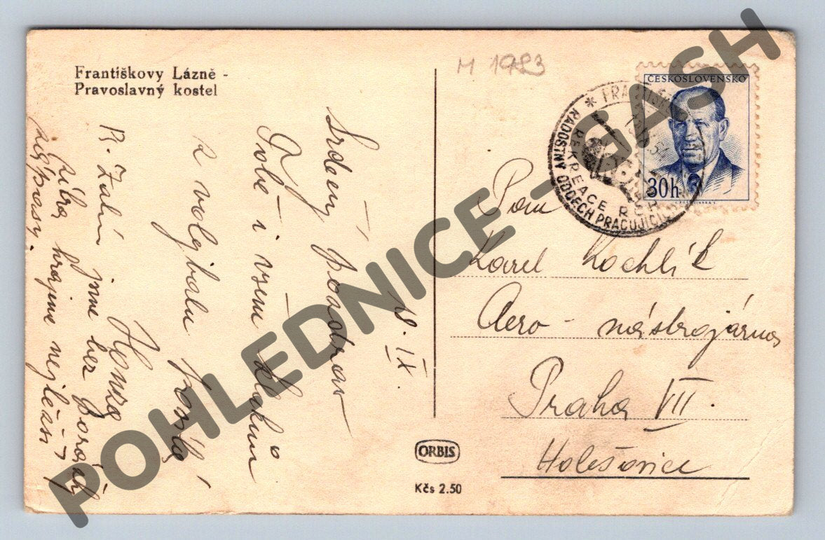 Pohlednice Františkovy Lázně pravoslavný kostel (M1983)