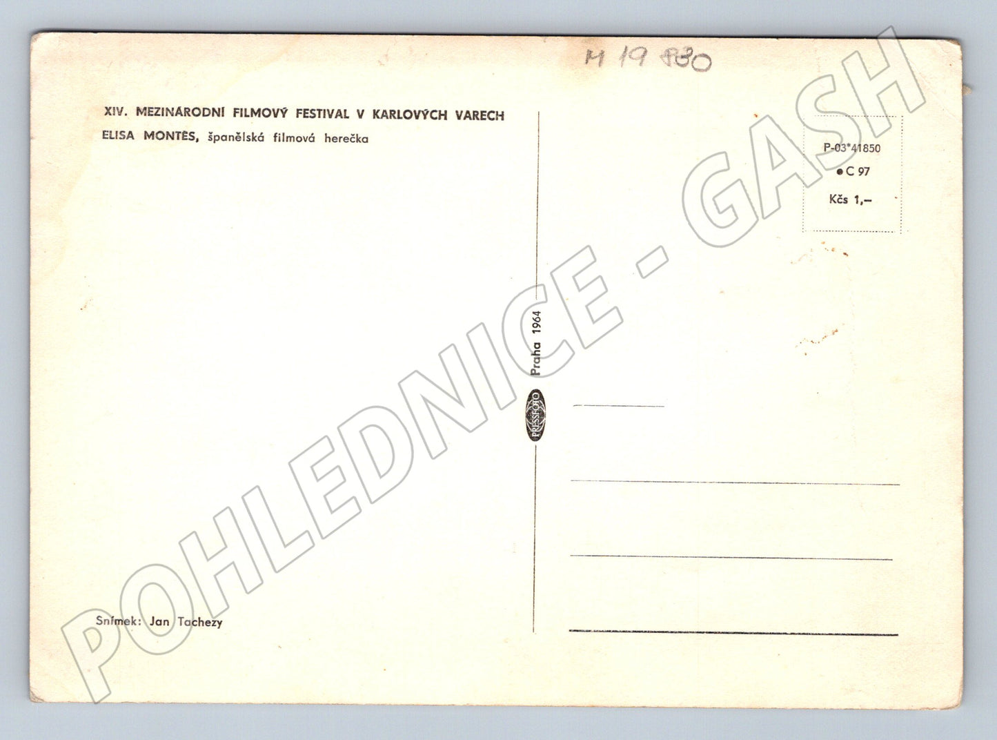 Pohlednice Elisa Montés XIV MFF Karlovy Vary (M19830)