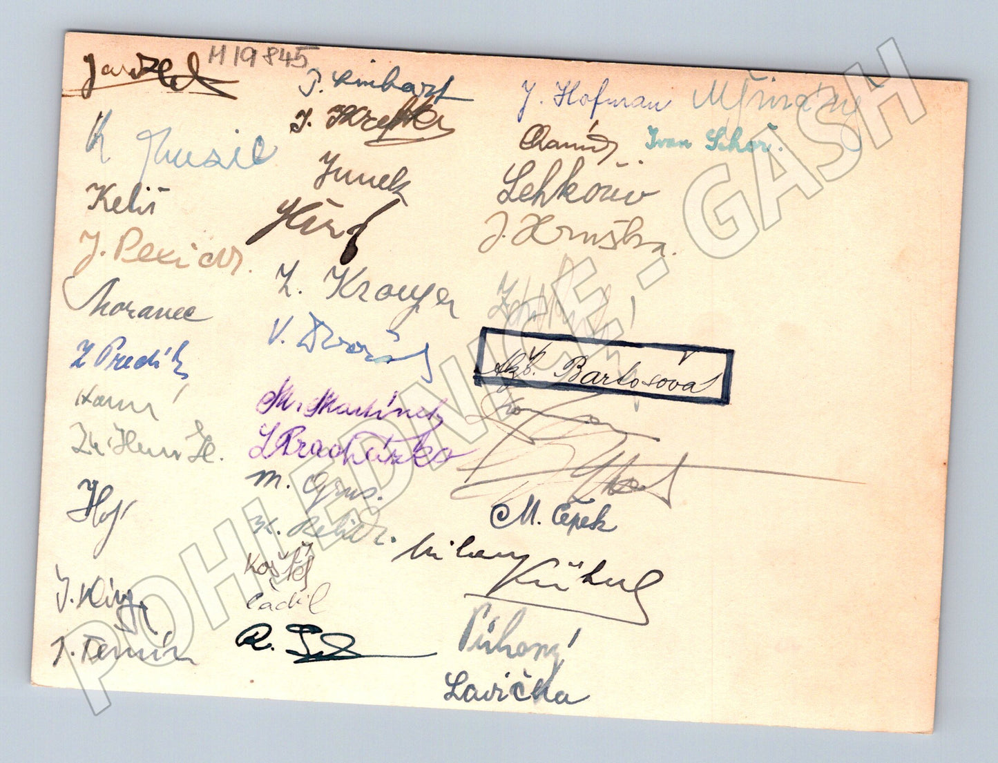 Pohlednice Školní fotografie s podpisy žáků ČR 30 40 léta mal (M19845)