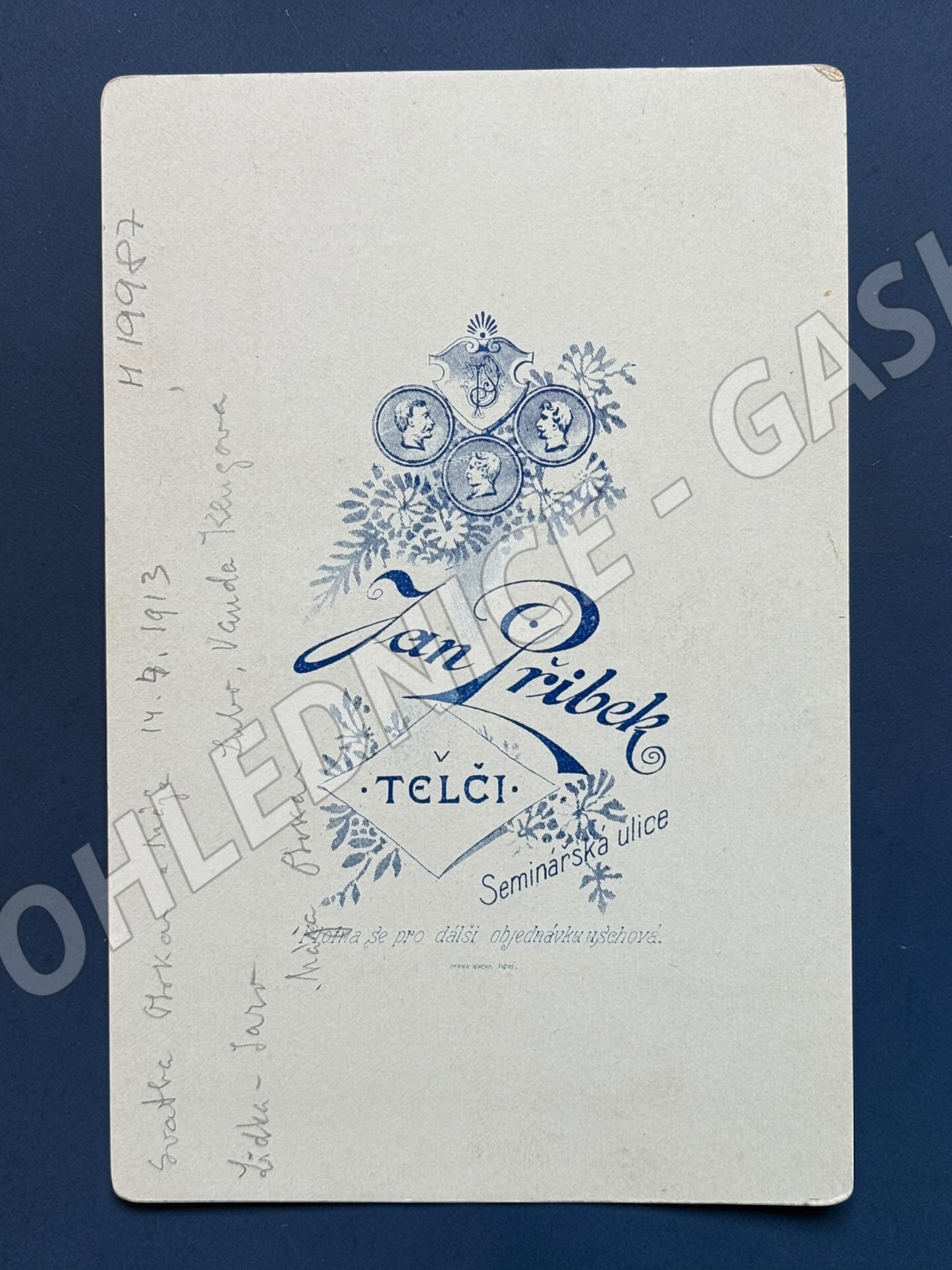 Stará fotografie Telč svatební hostina 1913 (M19987)