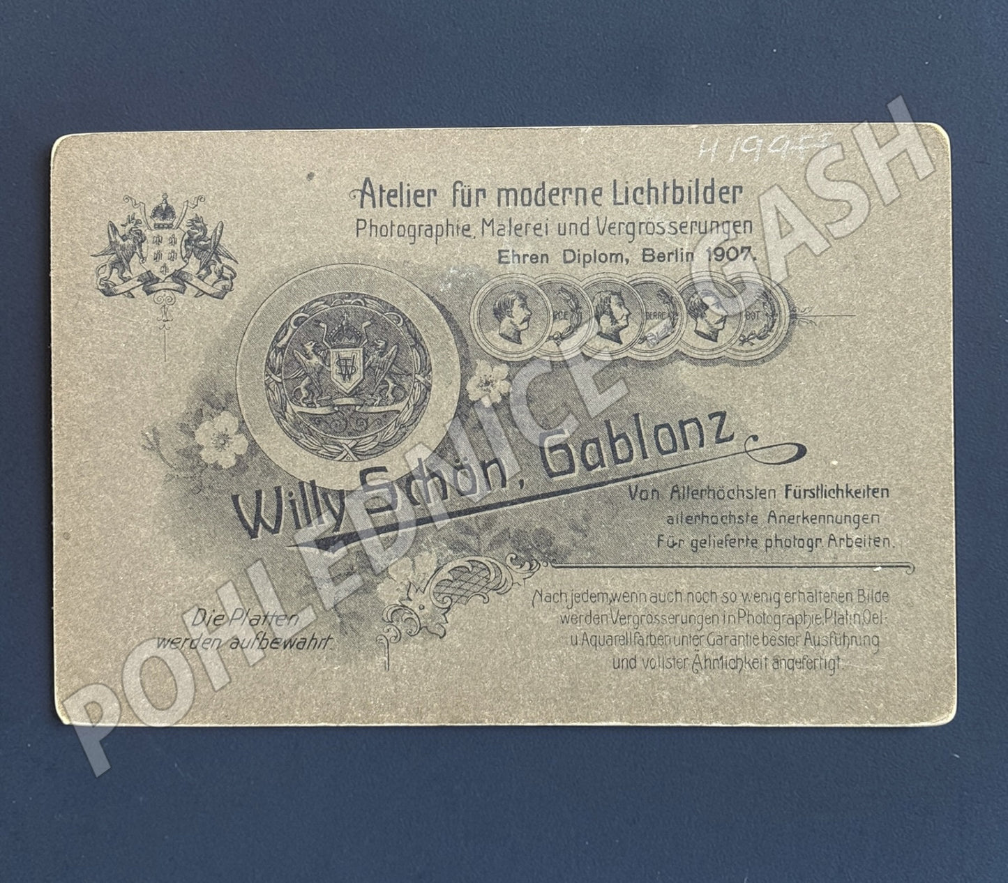 Stará fotografie Gablonz svatební pár ateliér Willy Schön (M19988)