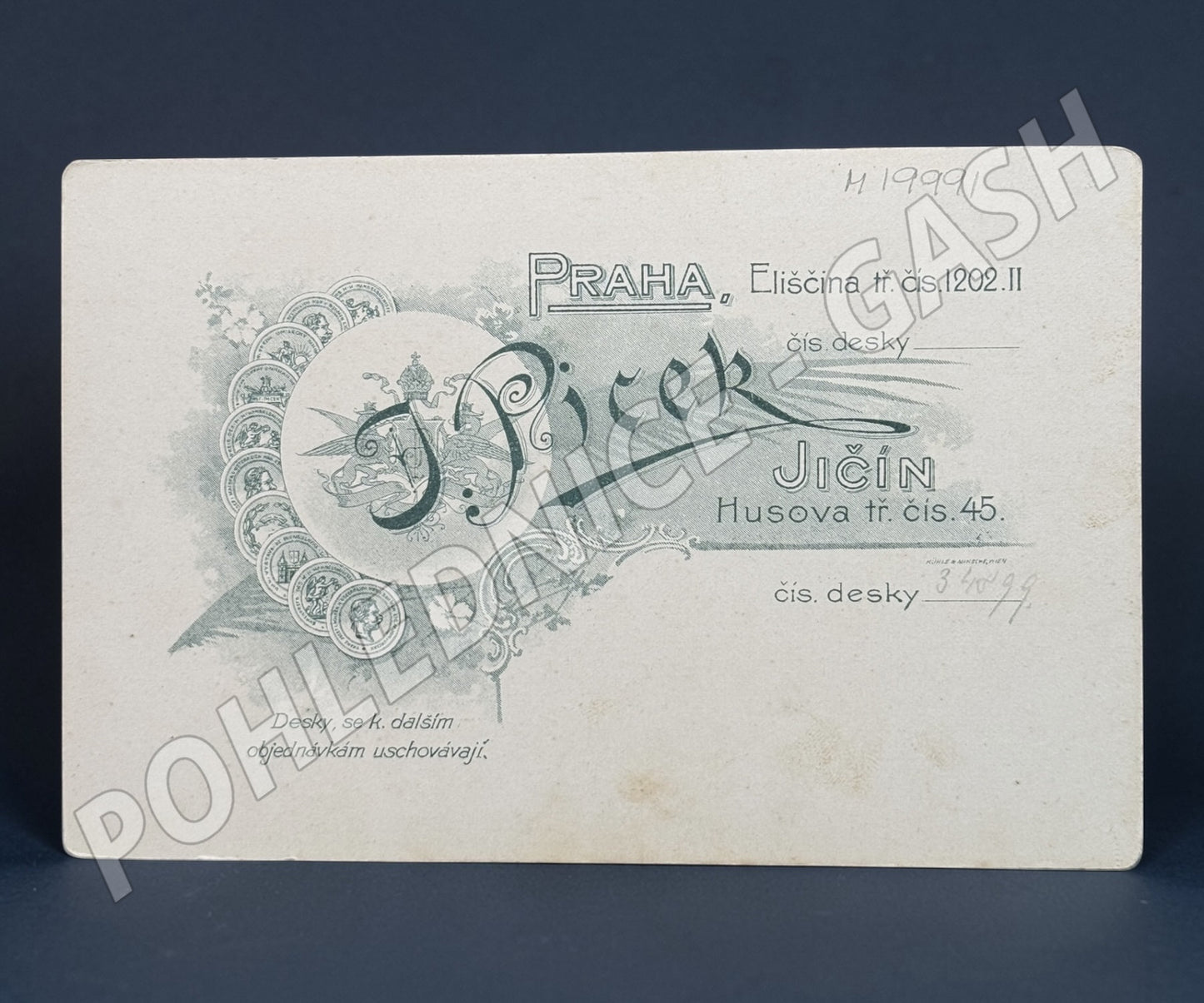 Stará fotografie Praha svatební pár ateliér J. Picek (M19991)