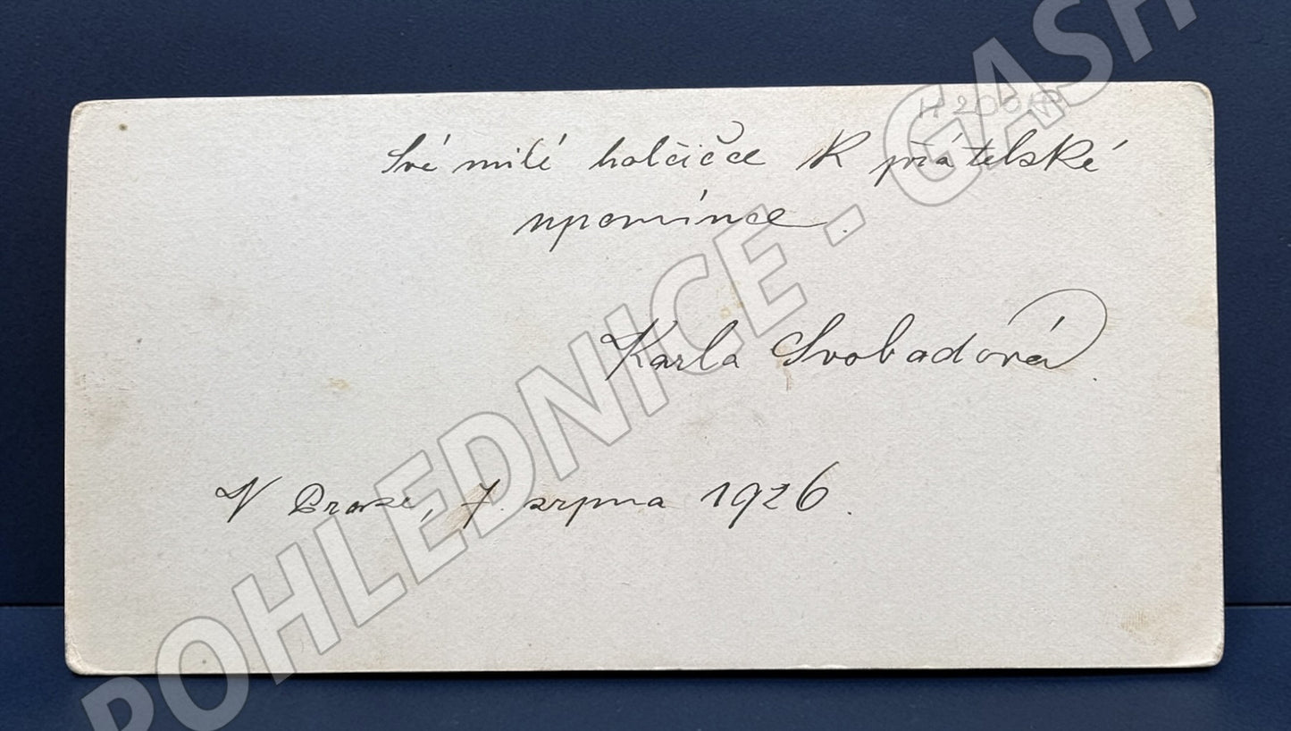 Stará fotografie skupinový portrét tří osob 1926 (M20018)
