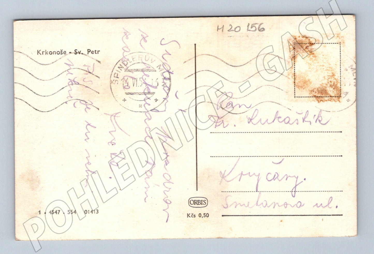 Pohlednice Krkonoše Sv Petr 1946 (M20156)