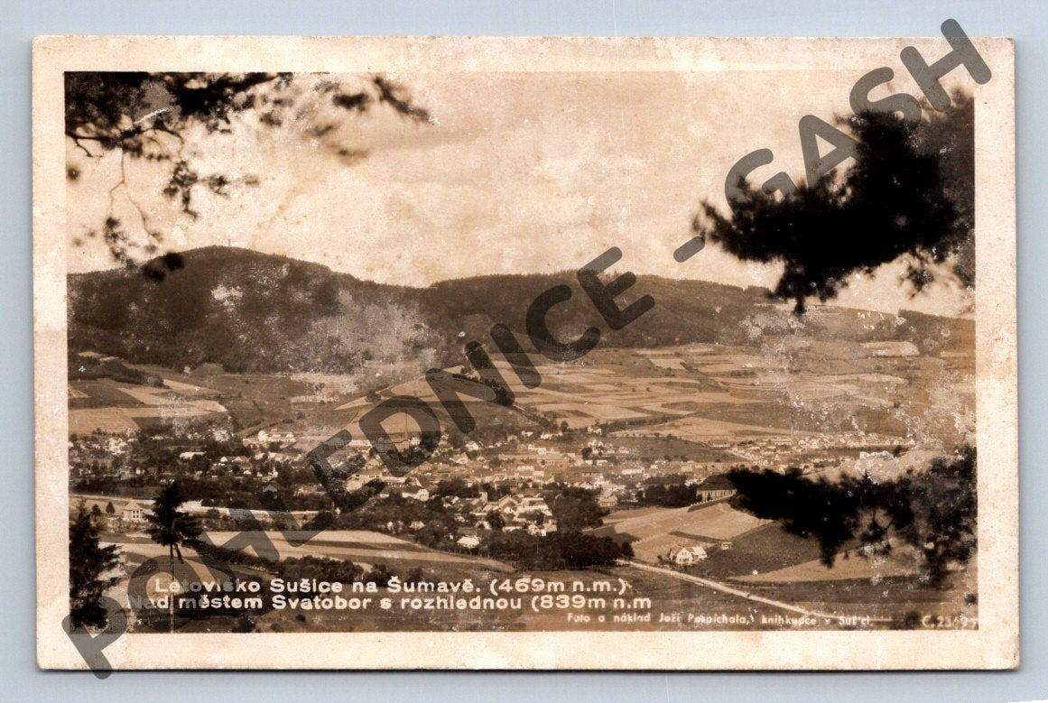 Pohlednice Sušice na Šumavě letovisko 1932 (M2017)