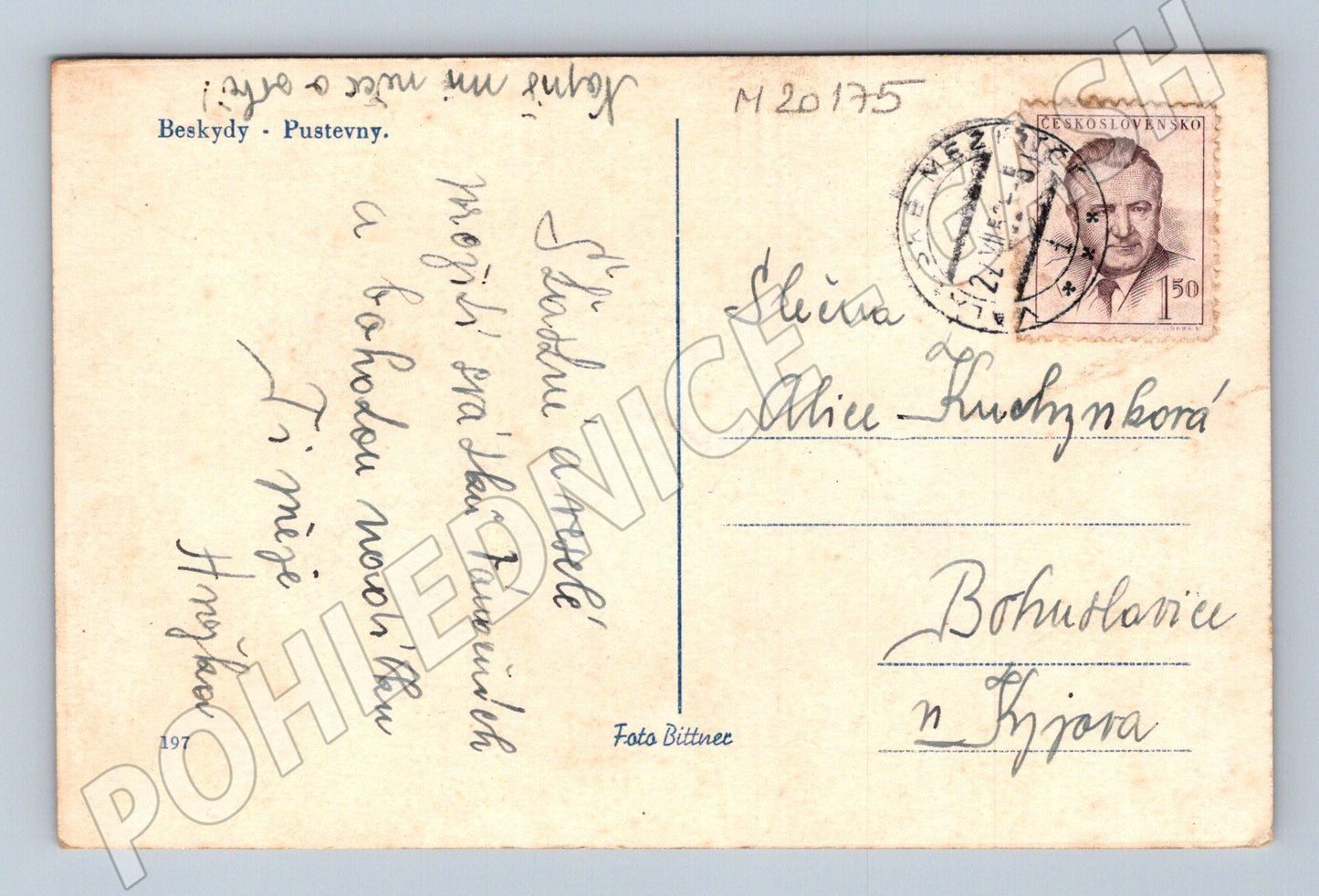 Pohlednice Pustevny Beskydy zimní 1945 (M20175)