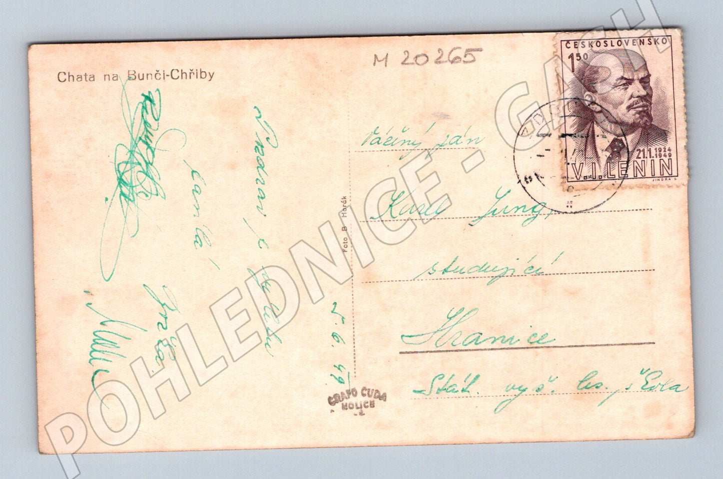 Pohlednice Chata na Bunči Chřiby 1949 (M20265)