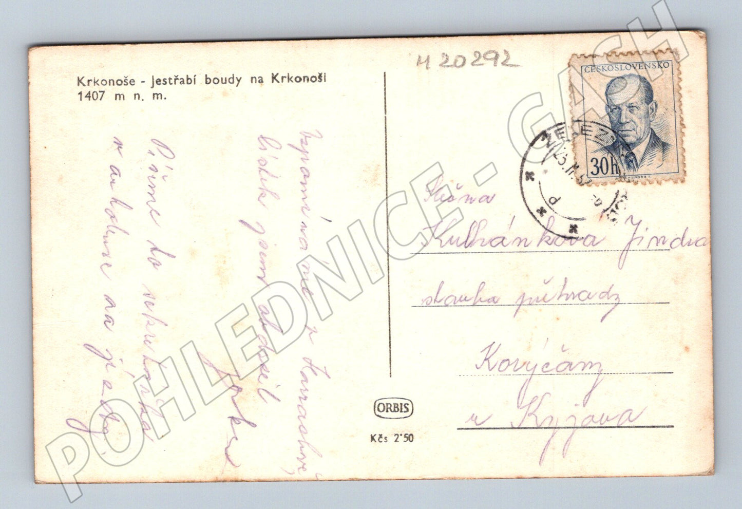 Pohlednice Krkonoše Jestřábí boudy (M20292)