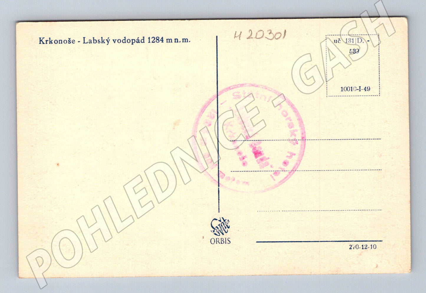 Pohlednice Labský vodopád Labská bouda (M20301)