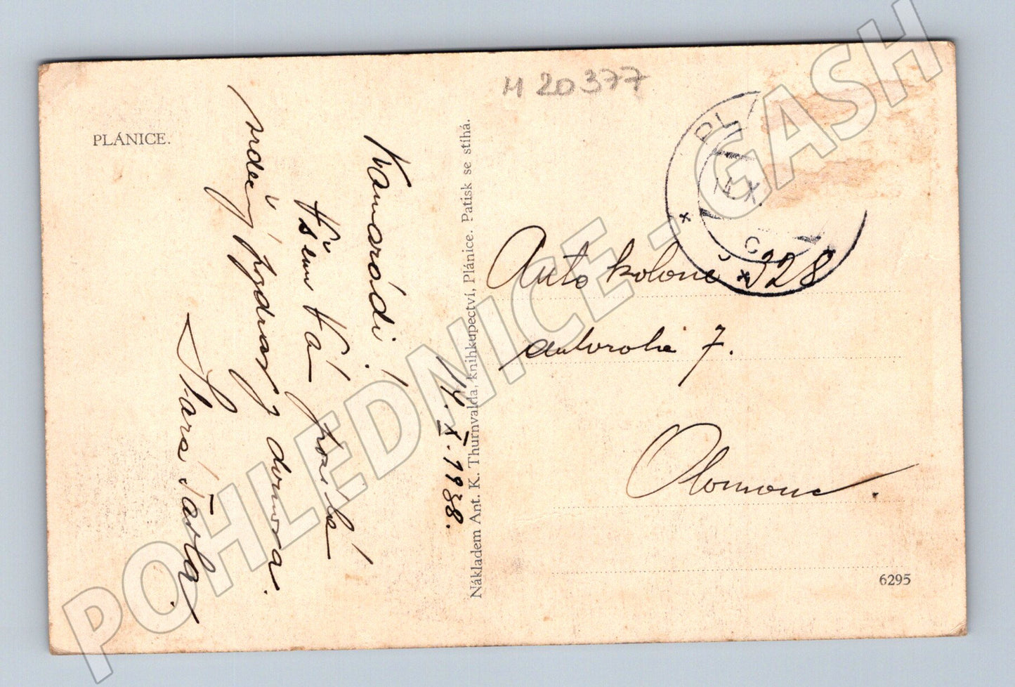 Pohlednice Plánice 1928 (M20377)