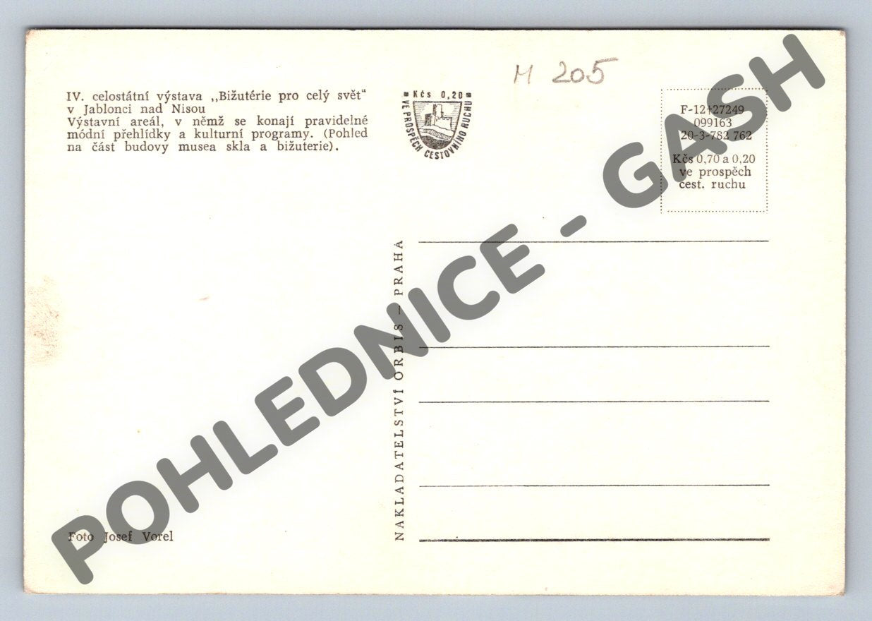 Pohlednice Jablonec nad Nisou – Výstava bižuterie 1950s (M205)
