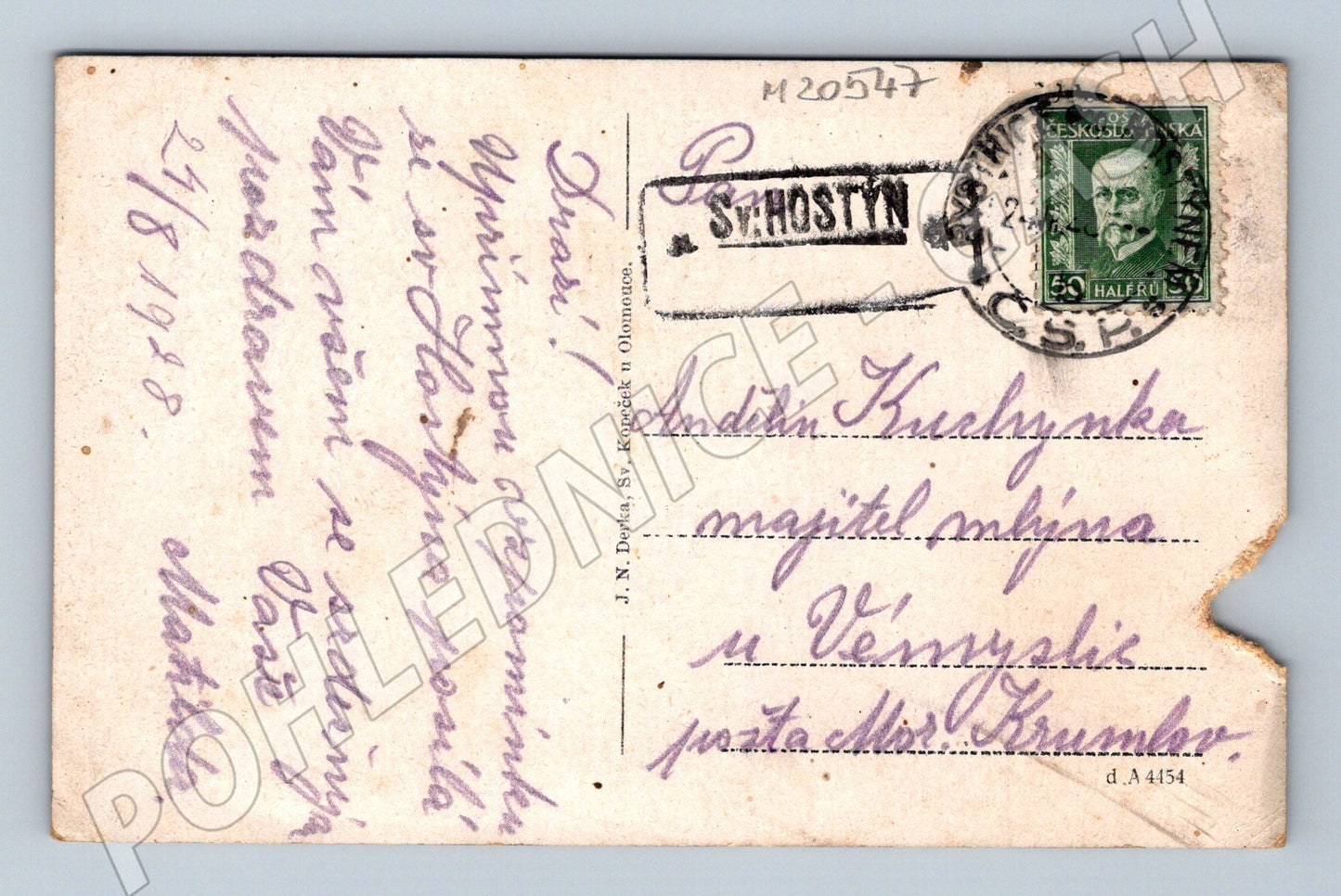 Pohlednice Svatý Hostýn 1928 (M20547)