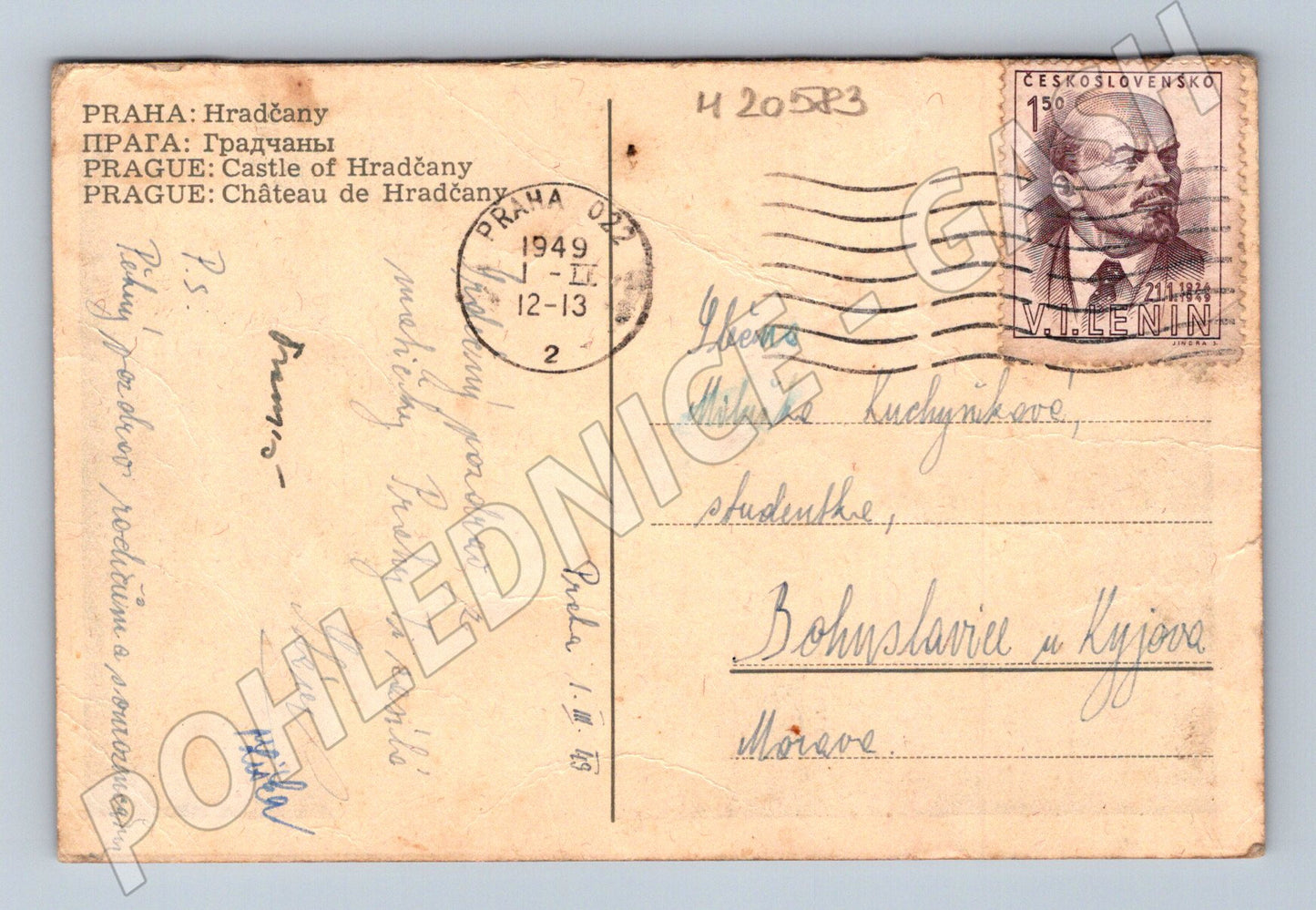Pohlednice Praha Hradčany 1949 (M20583)