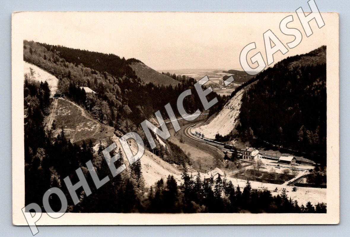 Pohlednice Litice nad Orlicí železnice vlak (M2060)