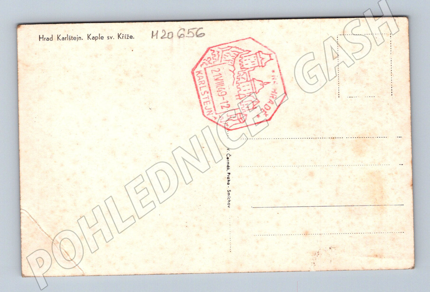 Pohlednice Karlštejn kaple sv Kříže interiér (M20656)