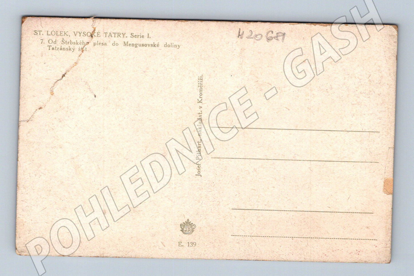 Pohlednice Tatraný štít malovaný pohled (M20681)