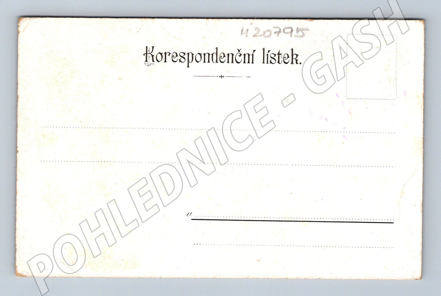 Pohlednice portrét mladíka korespondenční lístek (M20795)