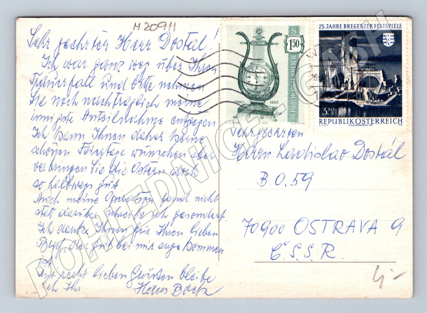 Pohlednice velikonoční Ein frohes Osterfest 1971 (M20911)