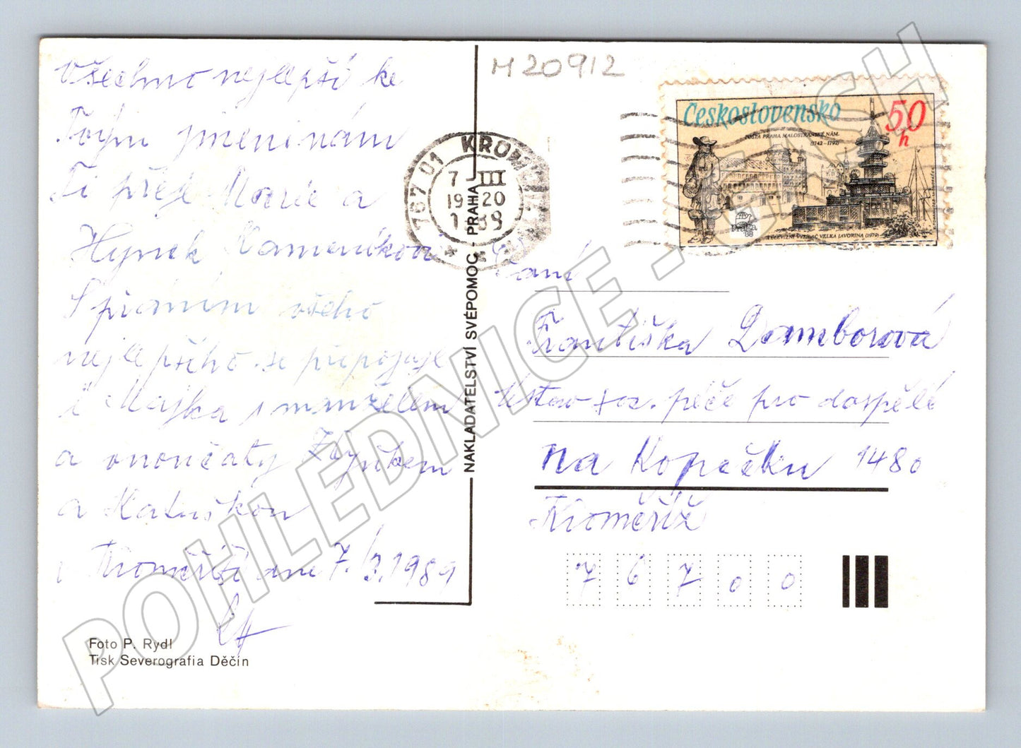 Pohlednice srdečné přání žluté květiny (M20912)