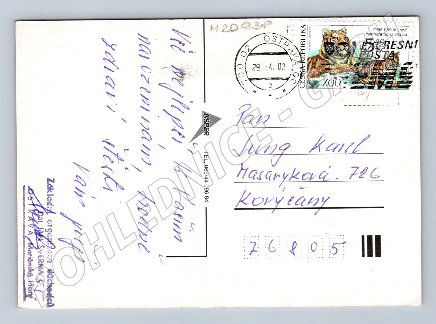Pohlednice srdečné blahopřání růže 2002 (M20938)