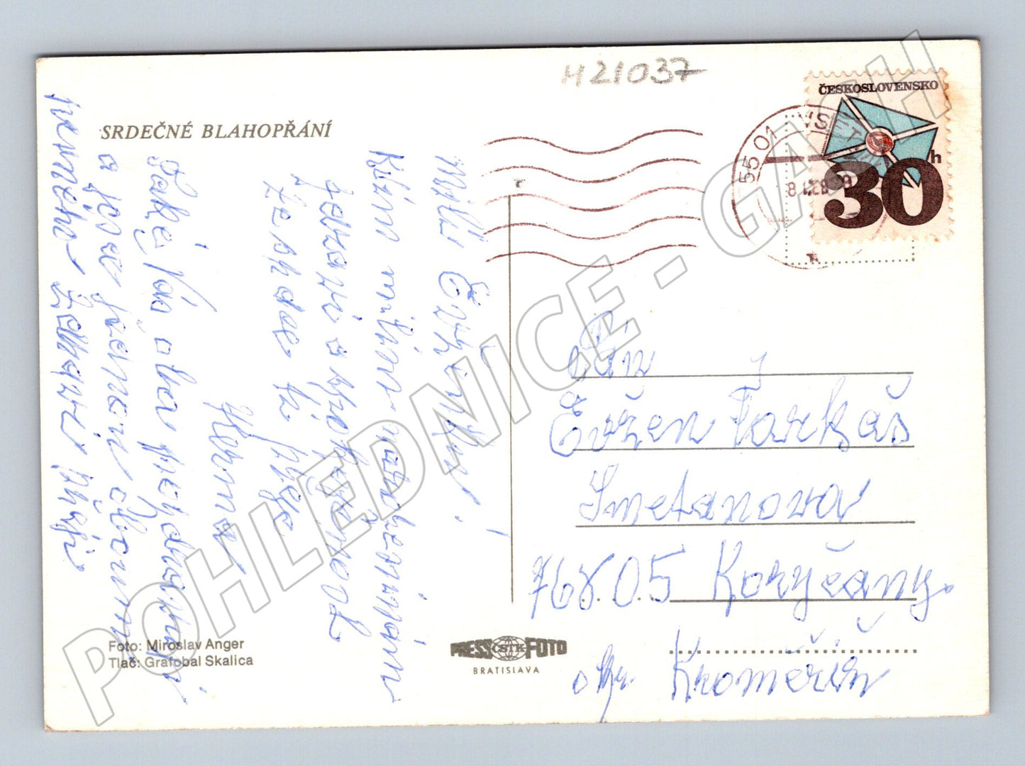 Pohlednice květiny Slovensko (M21037)