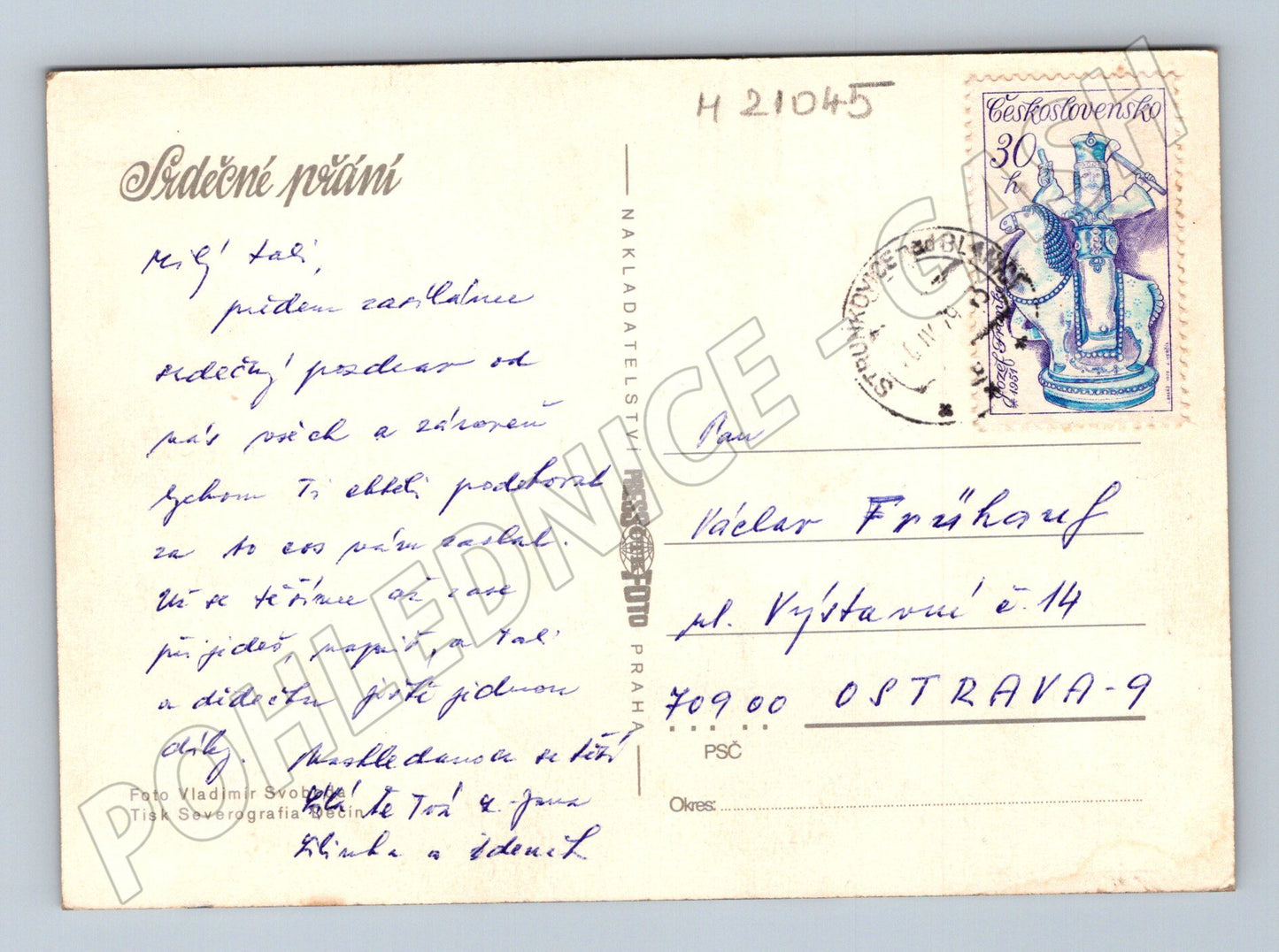 Pohlednice květiny (M21045)